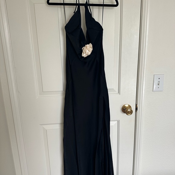 sachin and babi light blue dress Bardot Aradia Maxi Dress in Black